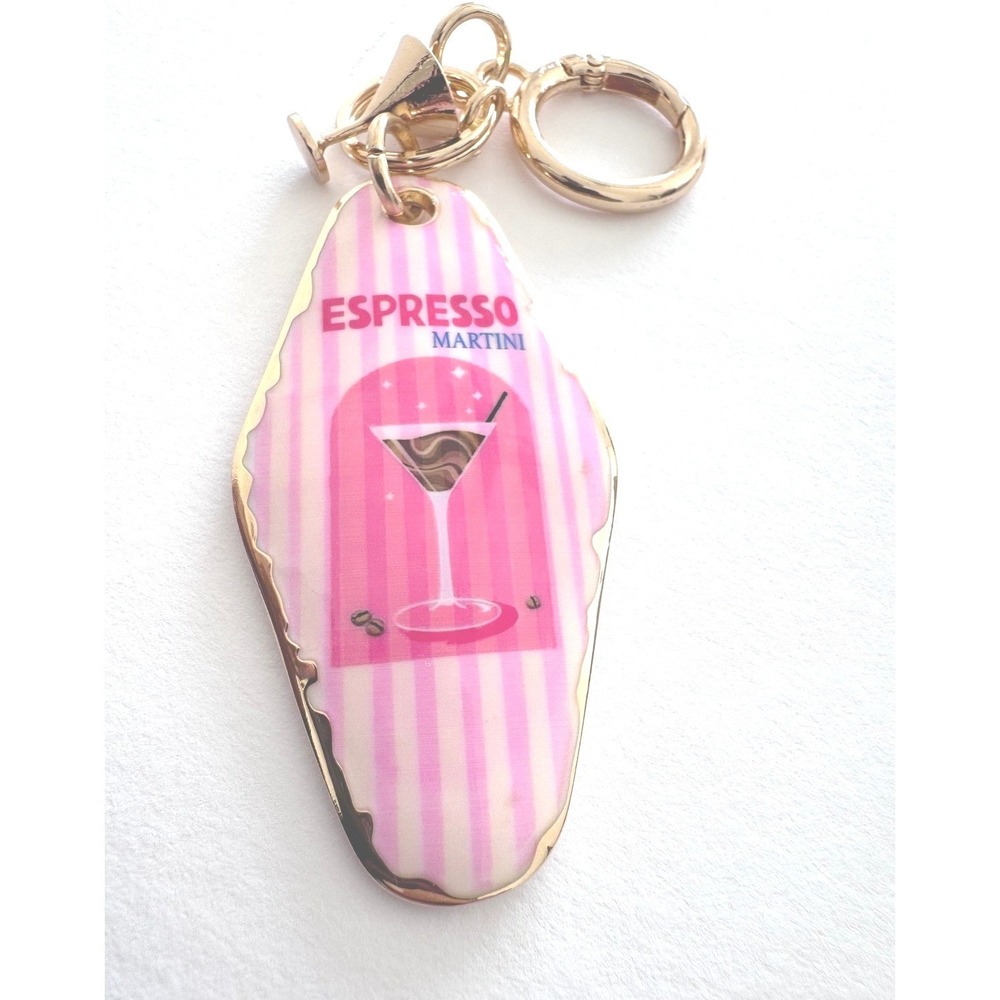NIB Piper K Espresso Martini Keychain Bag Charm Retro c